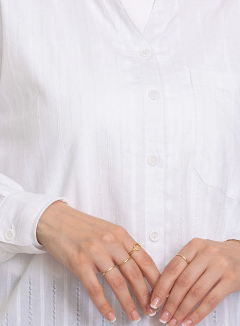 White V-Neck Shirt